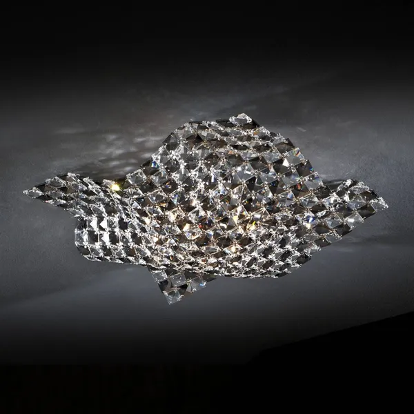 Schuller Valencia Lámpara de pared y de techo Satén, cristal, 41 cm
