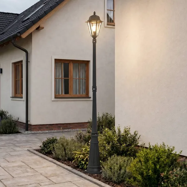 Lámpara de exterior Edana de Lindby, 211 cm, antracita, E27, IP44