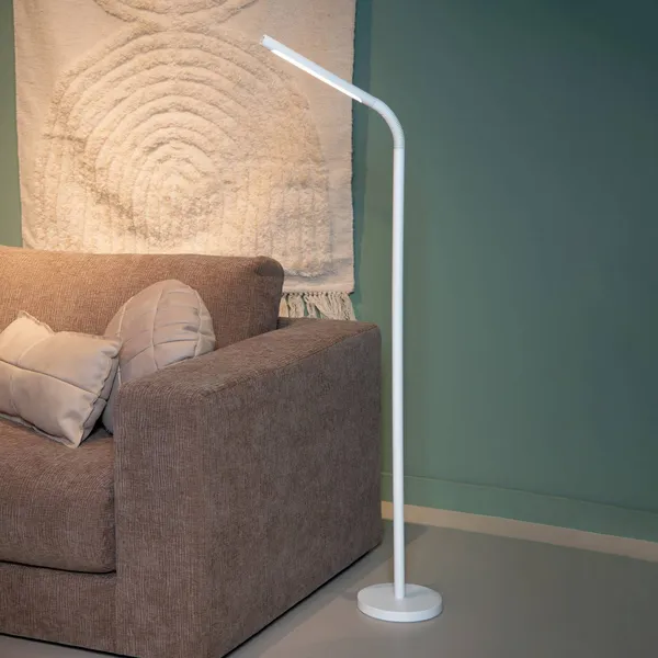 Lucide Lámpara de pie LED recargable Gilly, blanca