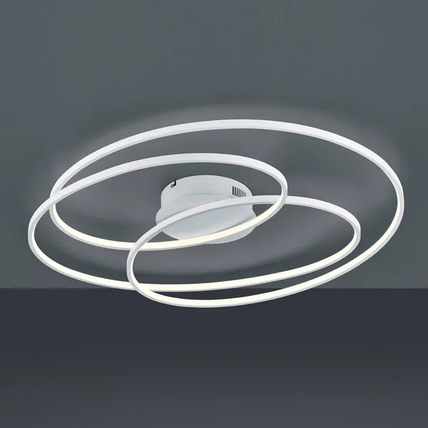 Trio Lighting Plafón LED Gale, 80 cm, blanco mate