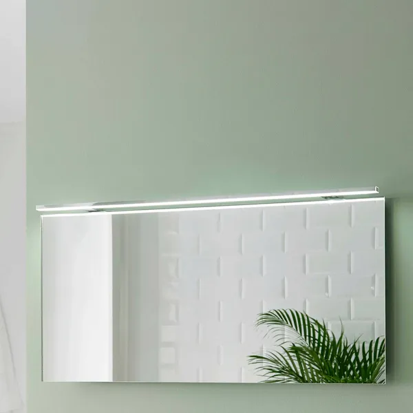 Ebir Esther 2 lámpara de espejo LED, cromo, anchura 120 cm
