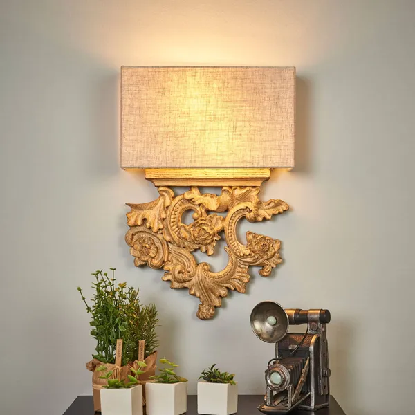 IDEAL LUX Lámpara de pared textil fina Peter