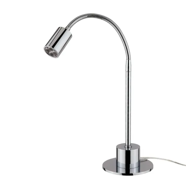 Busch Lámpara de mesa LED Karen en cromo brillante