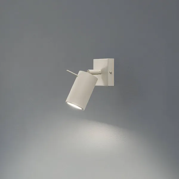 SOLLUX LIGHTING Anillo foco de pared, beige, proyección 16 cm, acero