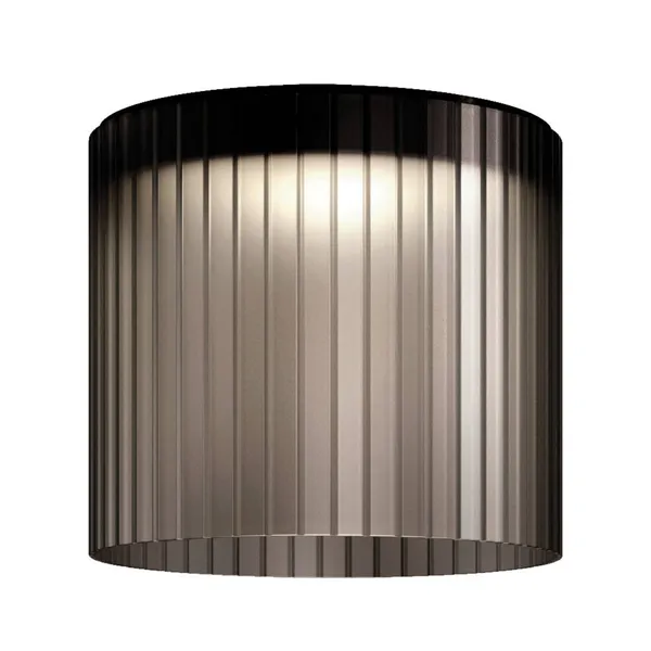 kdln Plafón LED Giass, gris, Ø 40 cm