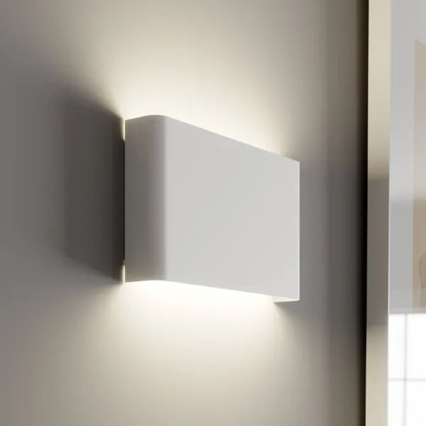 Nowodvorski Lighting Aplique de pared Haga, blanco, metal, G9, arriba/abajo, 25,5 cm de ancho