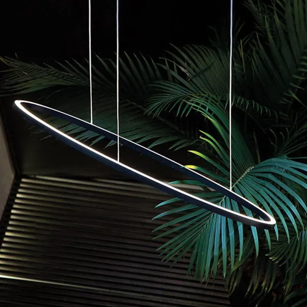 Nemo Ellisse Mega lámpara colgante LED Up 2.700K negro