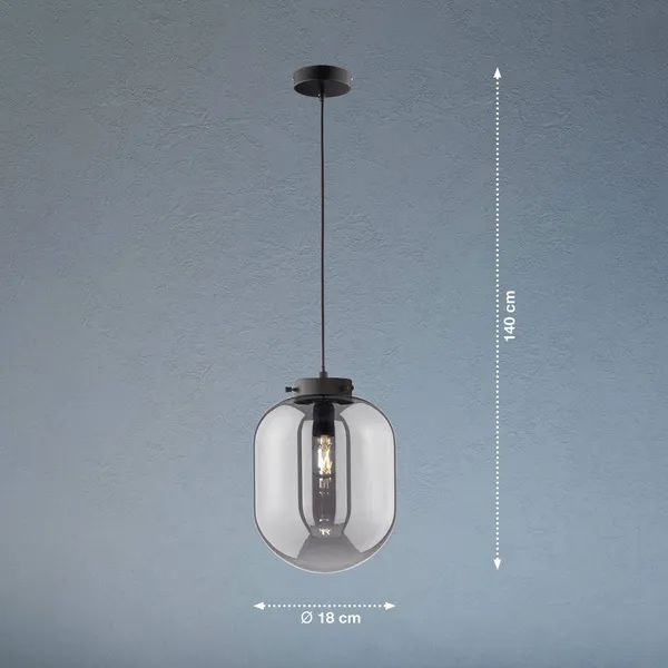FISCHER & HONSEL Lámpara colgante Regi, 1 luz, Ø 18 cm