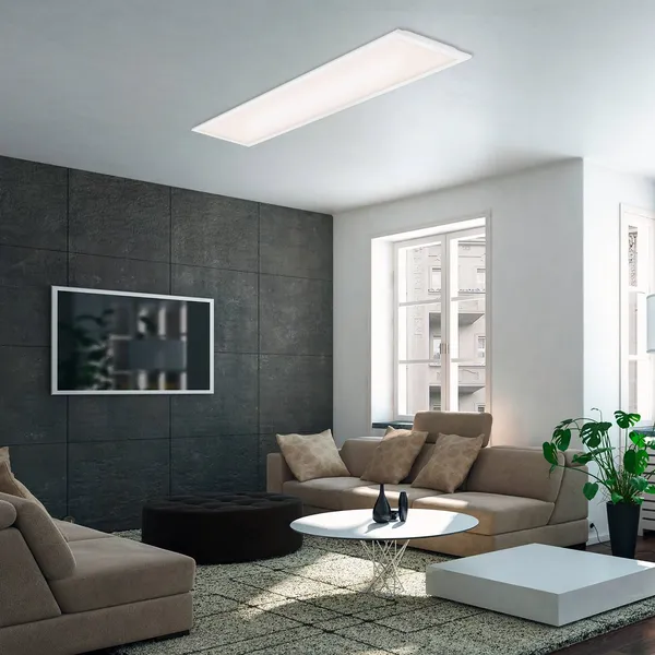 Briloner Panel LED Simple, blanco, ultraplano, 100x25cm
