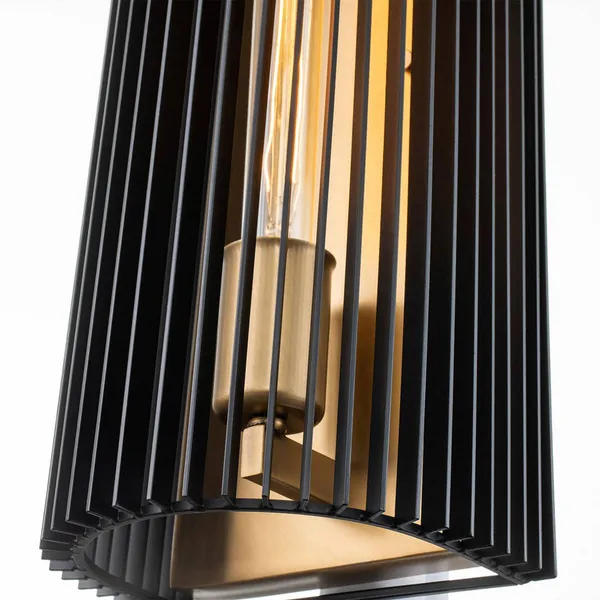 Quintiesse Aplique Linara, negro/latón, 1 luz
