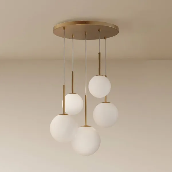 Maytoni lámpara colgante Forma básica, oro, Ø 58 cm 5 luces, cristal