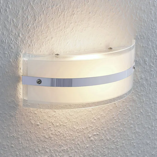 Lindby Lámpara de pared de vidrio Zinka con LED, 25 cm