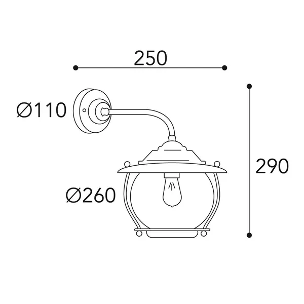 Moretti Luce Aplique para exterior Betulle 2060 latón envejecido