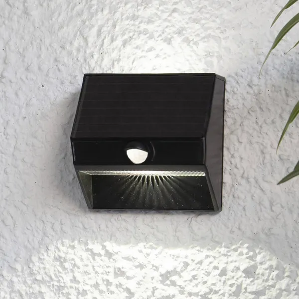 STAR TRADING Lámpara LED solar de pared Wally con luz ascendente y downlight