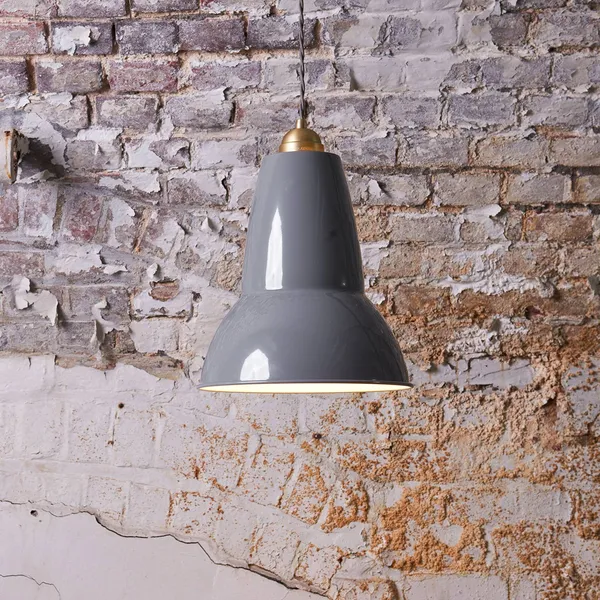 Lámpara colgante Anglepoise Original 1227 Brass Midi, gris