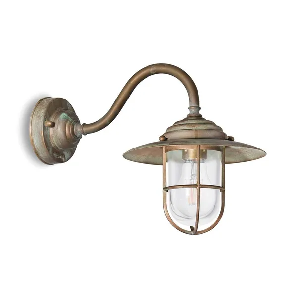 Moretti Luce Aplique de exterior Chalet 140 latón/transparente