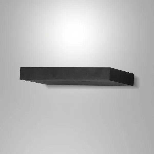 Fabas Luce Aplique de pared LED Guia, negro, metal, 24 cm de ancho