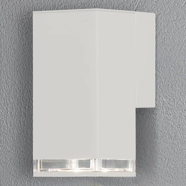 Konstsmide Aplique de exterior Pollux Downlight 16,5cm blanco
