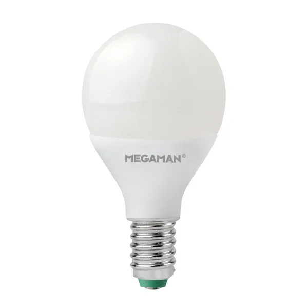 MEGAMAN E14 3,5W bombilla de globo LED mate, 2800K