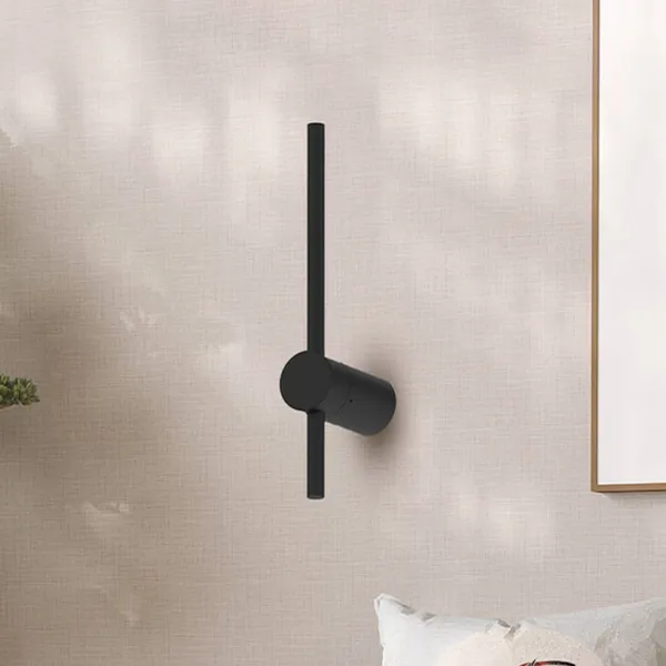 Milagro Lighting Aplique de pared LED Swing, altura 30 cm, CCT, metal, negro