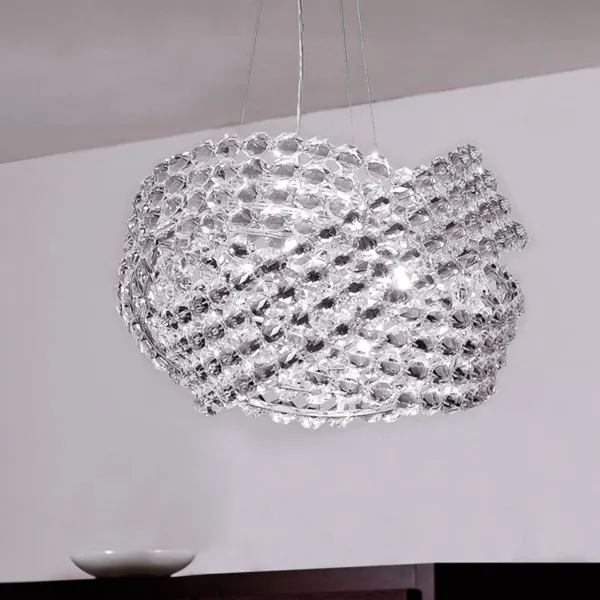 Marchetti Lámpara colgante de cristal Diamante Ø 40 cm