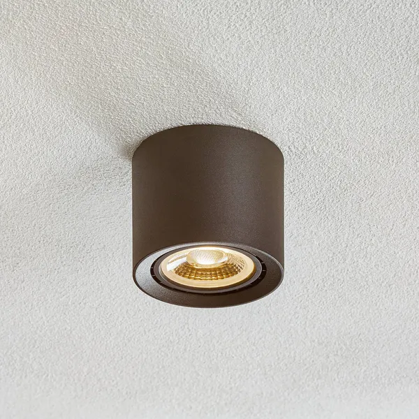 Lucide Plafón LED Fedler dim to warm, negro