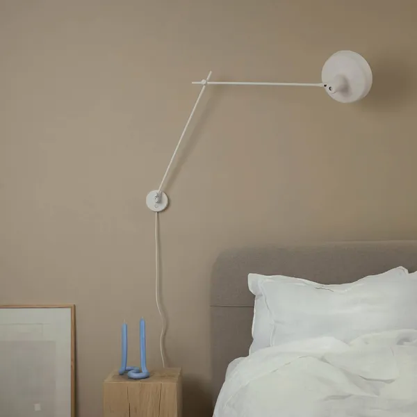 GRUPA Arigato aplique de pared 1 luz 110cm Ø23cm blanco