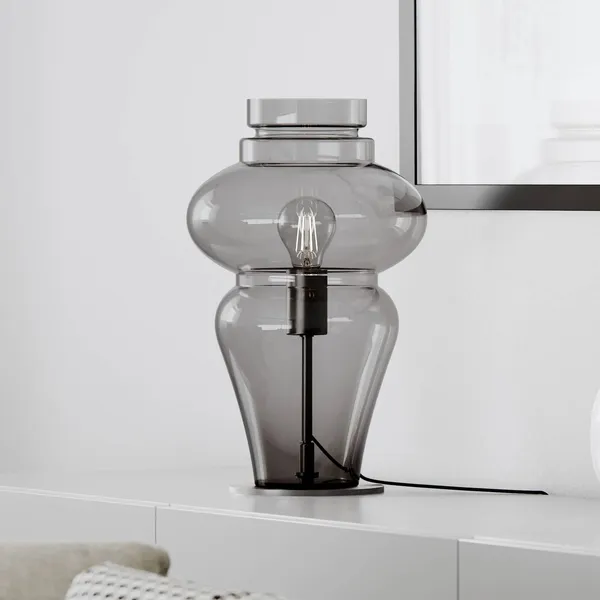 By Rydéns Dolores Lámpara de mesa Altura 40 cm Gris humo