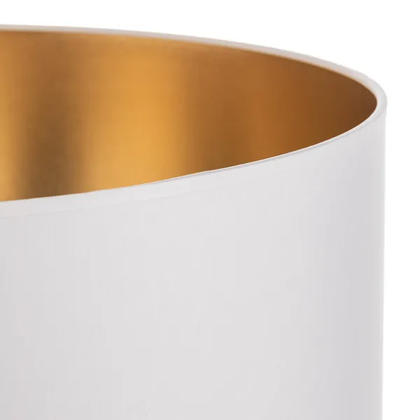 HELAM Pantalla Alba, Ø 45 cm, E27, blanco/dorado