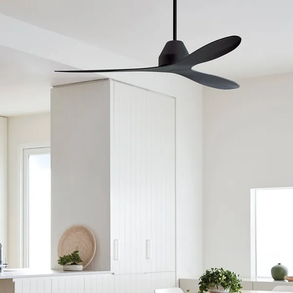 Beacon Lighting Ventilador de techo Beacon Whitehaven, negro, silencioso, Ø 142 cm