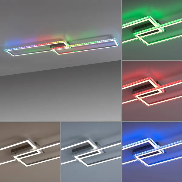 JUST LIGHT. GmbH plafón LED Felix60, 121 cm x 29,5 cm