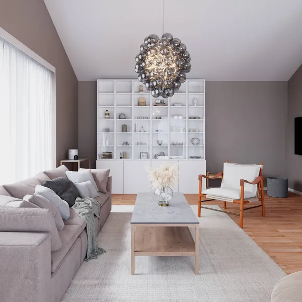 Lámpara colgante de cristal Deluxe de By Rydéns, Ø 64 cm, gris humo