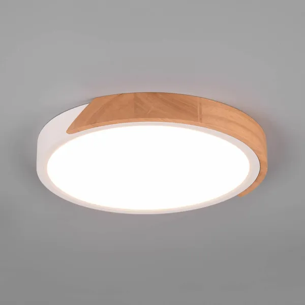 Reality Leuchten Plafón LED Jano, Ø 31,5 cm, 3.000K, blanco