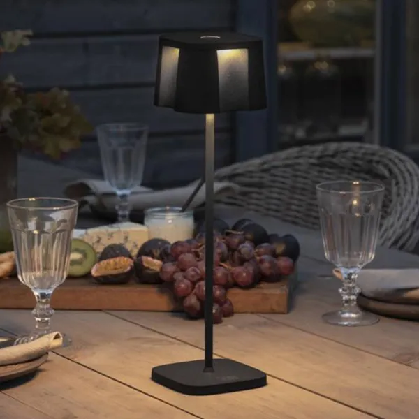 Konstsmide Lámpara decorativa LED Nice puerto carga USB negro