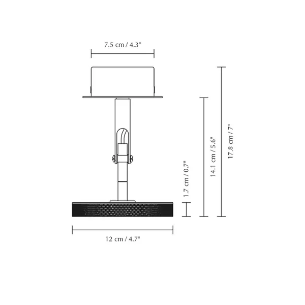 UMAGE foco LED Asteria Spot, Ø 12 cm, latonado