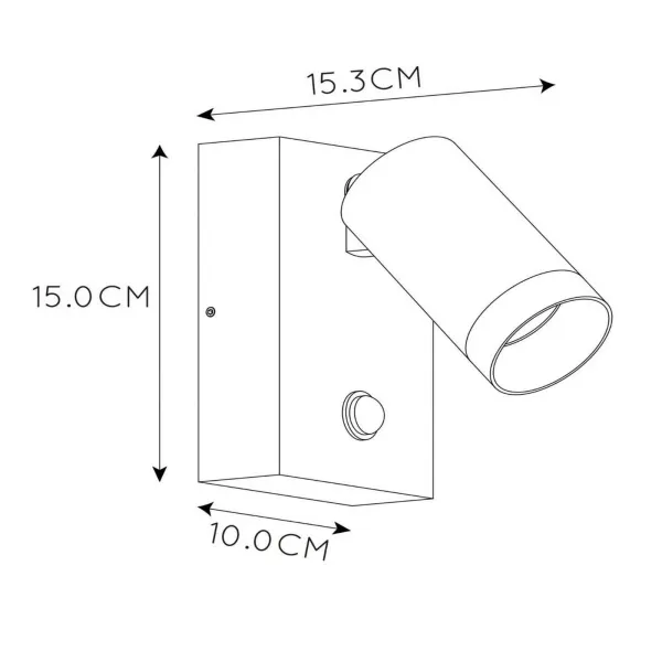 Lucide Foco de pared de exterior Taylor Sensor, 1 luz blanco