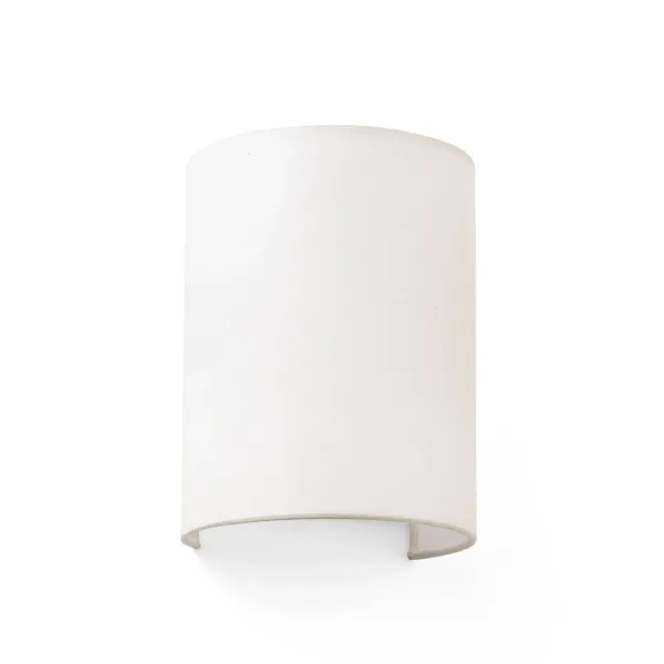FARO BARCELONA Aplique de pared Cotton, abombado, 20 x 15 cm, beige