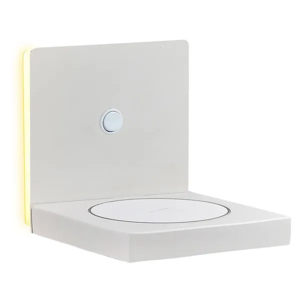 Mantra Iluminación Aplique de pared LED Zanzibar con estación de carga, blanco