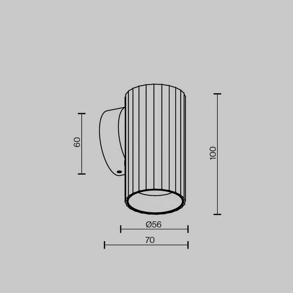 Aplique de pared Maytoni Calipso, blanca, 1 x GU10, altura 10 cm, metal