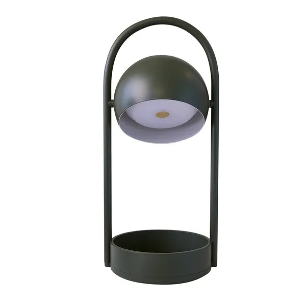 Lámpara de mesa LED recargable FRANDSEN Ball Portable, verde oliva, acero