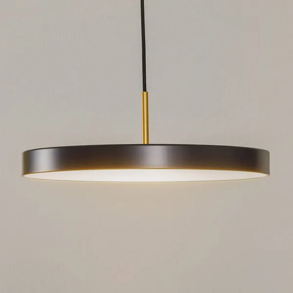 Lámpara colgante LED UMAGE Asteria Medium antracita/latón Ø 43 cm