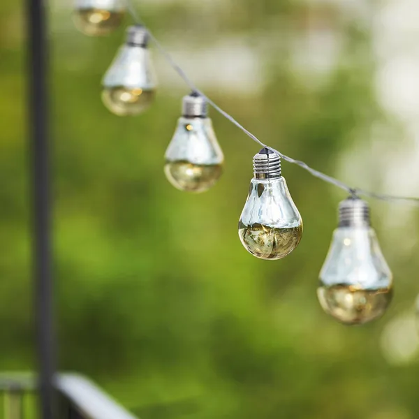 STAR TRADING Cadena de luces LED Glow, 10 luces, gris humo