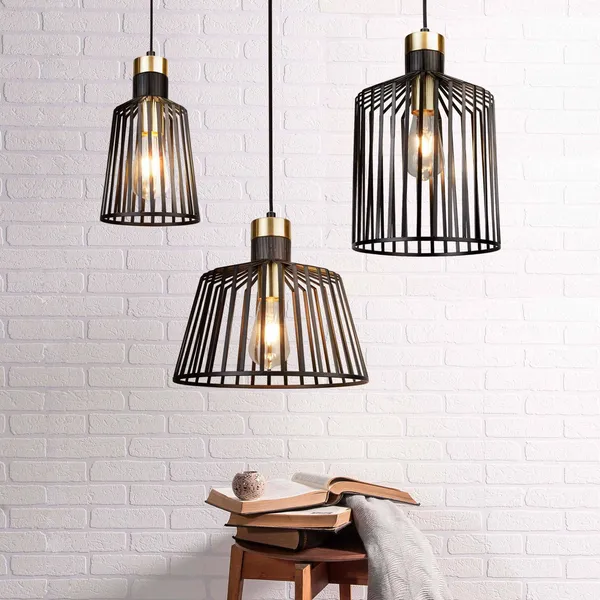 Searchlight Lámpara colgante Bird de metal, Ø 30 cm