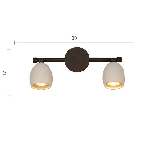 Menzel Provence mate lámpara de pared 2 luces