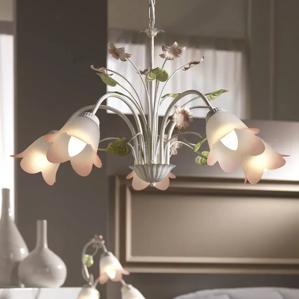 ONLI Lámpara colgante Botton estilo florentino con 5 luces
