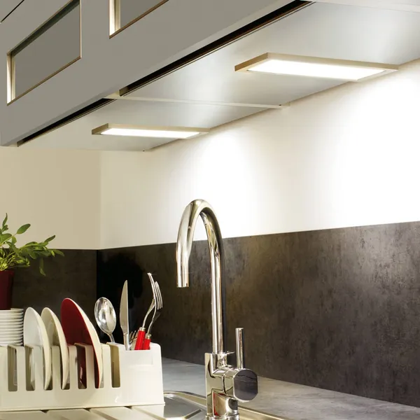 Hera Lámpara LED bajo mueble Sky acero inoxidable 3.000K