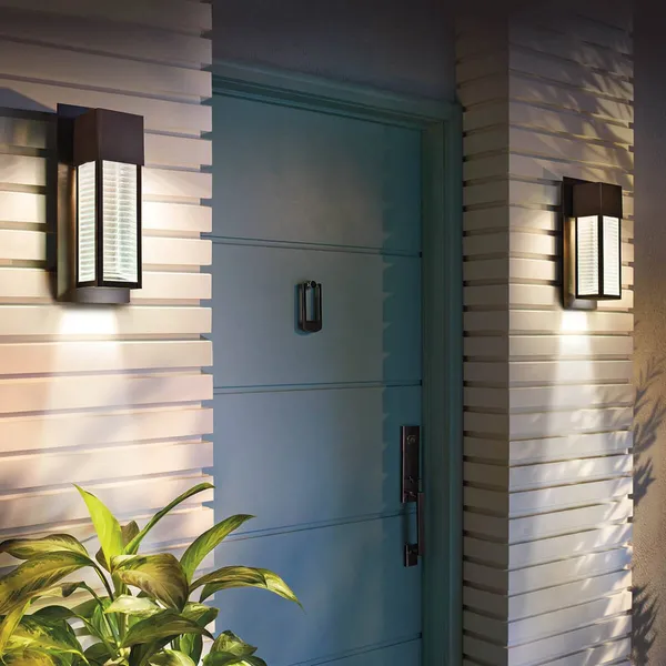 KICHLER Aplique LED de vanguardia Sorel para el exterior