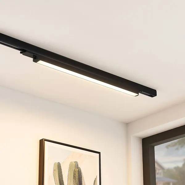Arcchio Harlow lámpara de riel LED, negra, 69 cm, 3.000 K
