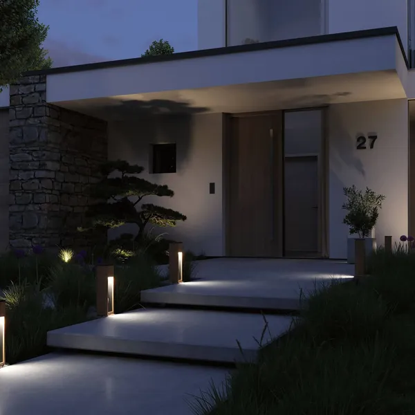 Paulmann Trabia Baliza LED madera, altura 40 cm