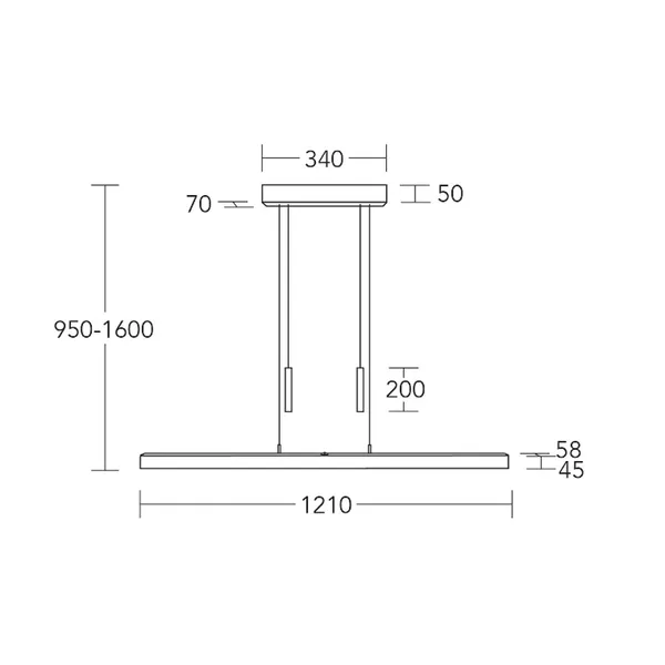 HerzBlut Lámpara colgante LED Leonora, madera, arriba/abajo, atenuable